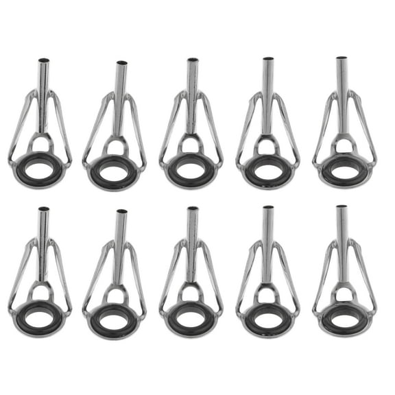 10pcs Stainless Fishing Rod Guide Tip Top Fish Pole Eye r - Diameter 1.8mm