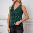 thumbnail image 7 of Women'S Sequin Tank Top Sparkly Sleeveless Dressy Party Shirts Holiday Scoop Neck Shimmer Tops Going Out Outfits,Summer Sleeveless Tanks Tops Blouses,Club Draped Cocktail Camisole Vest Blouse Green S, 7 of 7