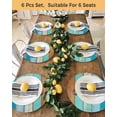 thumbnail image 4 of 13 Inch Round Placemats Set of 6, Nautical Anchor Non Slip Heat Insulation PP Table Mats, Retro Blue Brown Wooden Boards Farmhouse Washable Place Mats for Kitchen Dining Party Table Decor, 4 of 7