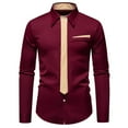 thumbnail image 2 of Seeotter Men's Casual Dress Shirt Long Sleeve Regular Fit Business Button up Shirt, 2 of 7