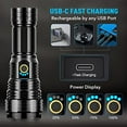 thumbnail image 4 of Rechargeable Flashlights 100000 High Lumens, High Power Led Flashlight, XHP70.2 Powerful Tactical Flashlight with Zoomable, 5 Modes, IPX7 Waterproof, Flashlight for Camping, Hiking, Emergencies, 4 of 7
