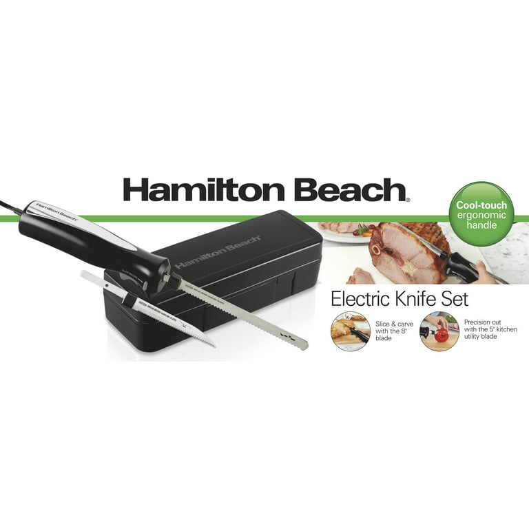 Hamilton Beach Electric Knife Set with 8 Carving & 5 Utility Blades and  Storage Case - 74275Z