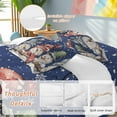 thumbnail image 2 of Merry Christmas Bedding Duvet Cover Set Queen Size 4 Pieces Snowman Winter Snowflake Blue Bedding Set with Zipper Closure, 1 Comforter Cover 90x92 Inches 1 Flat Sheet & 2 Pillow Cases, 2 of 7