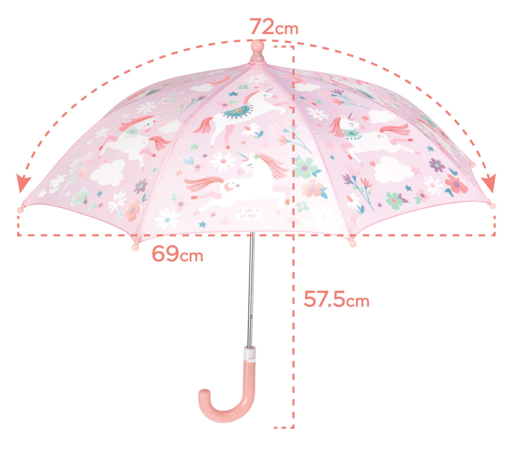 Stephen Joseph, Color Changing Umbrellas, Kids, Umbrella Color Changing when Wet, Rainbow