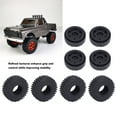 thumbnail image 4 of Pneus de Voiture RC, Pneu de Roue RC Texture Inégale Anti-Âge Léger Installation Simple pour Axial SCX24 1/24 Crawler Car, 4 of 7