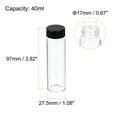 thumbnail image 3 of Uxcell Bouteille de Rangement en Verre pour Réactif 40 ml, Bouchon Rond en Plastique à Vis pour Laboratoire et Maison, Transparent, Lot de 12, 3 of 5