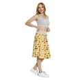 thumbnail image 4 of Women's Underwater Fishes Corals Shells A-line Printed Skirt Casual Wear, L, Pale Yellow Ginger, by Ambesonne, 4 of 6