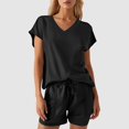 thumbnail image 2 of MuXiKeJi Clothes Lounge Sets for Women Shorts Lightweight Summer Pajamas Set Sleepwear 2 Piece Sets Airport Vacation Outfits, 2 of 9