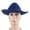 Navy blue, variant on Wool Jazzs Cap Flat Top Hat Hippies Cap Feathers Fedora Hat Stage Show Headwear