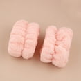 thumbnail image 6 of BLSCODE SPA Headband Wristbands Set Makeup Headband Wrist Towels for Washing Face Fuzzy Bow Headbands Soft Facial Head Bands Shower Skincare Hair Party Supplies Skin Pink, 6 of 7
