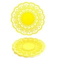thumbnail image 2 of Shisuyan Yellow Silicone Coaster Set 4Set 3.9In Simple Practical For Home, 2 of 8