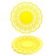 thumbnail image 2 of ColoMX 4 piezas lindo patrón de encaje hueco translúcido antideslizante con aislamiento redondo taza de silicona posavasos esteras almohadillas (amarillo), 2 of 8