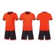 thumbnail image 1 of Conjuntos de blusas y camisas de manga corta con cuello en V. Conjunto de traje de fútbol de color sólido para niños para juegos deportivos universitarios, partidos de rendimiento, uniformes de entren, 1 of 5