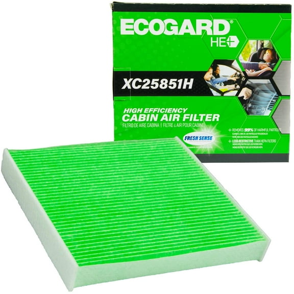 ECOGARD XC25851H High Efficiency Premium Cabin Air Filter   Baking Soda Fits 2010-2024 Toyota 4Runner, 2006-2024 Yaris, 2018-2025 Land Rover Range Rover Velar, 2017-2025 Jaguar F-Pace