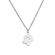 thumbnail image 3 of Collar Mujer Huella de Perro LuckyLy, Acero Inoxidable con Baño de Oro 18k  o Color Plata, Modelo Canny plateado UNITALLA, 3 of 7