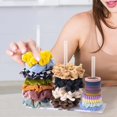 thumbnail image 6 of YIEMEEN Hair Ornament Organizer Stand Hair Accessory Display Rack Scrunchie Holder Stand Hairband Display Rack for Hair Tie, 6 of 11