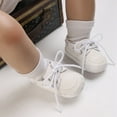thumbnail image 5 of KelaJuan Baby Soft Sole Shoes Contrast Color Tie Flats Casual Walking Shoes for Newborn Infant Toddler Girls Boy, 5 of 6