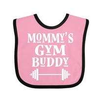Inktastic Mommy Gym Buddy Fitness Gift Boys or Girls Baby Bib
