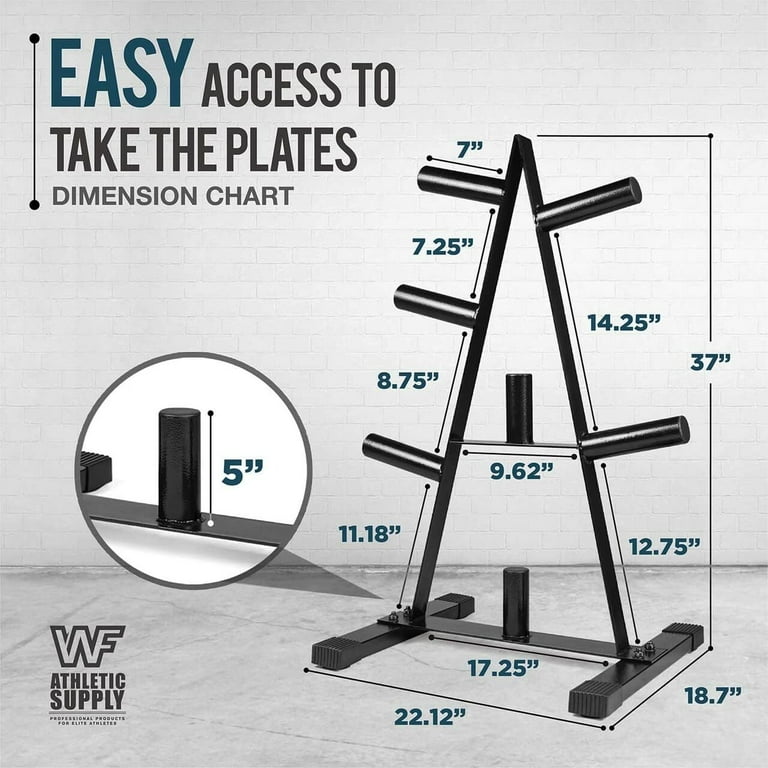 Olympic Weight Plate Rack 2 Inch Olympic Weight Plate Tree for Home Gym Storage Walmart