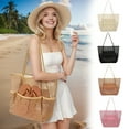 thumbnail image 2 of Women Tote Beach Bag Mesh Shoulder Bag Breathable Tote Bag for Summer Travel Vacation Picnic, 2 of 8