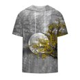 thumbnail image 3 of Qiopertar Liquidation à Moins de 5$ T-Shirt à Manches Courtes à Capuche Col Rond Impression Numérique pour Hommes en Liquidation, 3 of 3