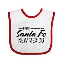Inktastic From Santa Fe New Mexico in Black Distressed Text Boys or Girls Baby Bib