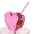 thumbnail image 2 of Ludlz 600ml Children Straw Cup Electroplating Love Heart Large Capacity Leak-proof Portable Drinking Plastic Cup Kids Indoor Outdoor Straw Water Bottle Birthday Gift, 2 of 8