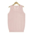 thumbnail image 5 of Women's Casual Solid Color Knitting Pocket Camisole Round-Neck Fashion Tank Tops Pink,XL, 5 of 6