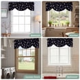 thumbnail image 6 of Tie Up Valances for Windows, Purple Olive Fruits Adjustable Valance Curtains Window Treatment for Living Room, Spring Farm Branches Leaves Plants Black Rod Pocket Kitchen Curtains 60x18 Inch, 6 of 9