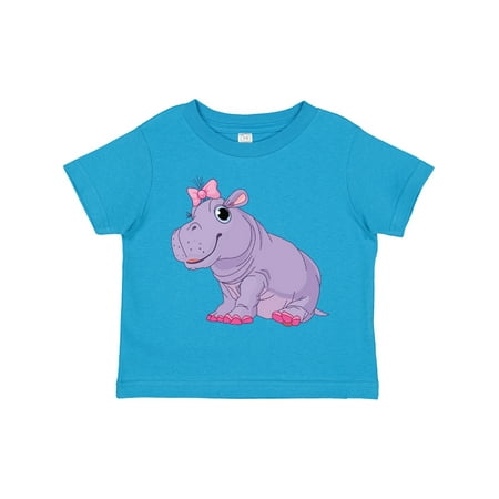

Inktastic Cute Purple Hippo Gift Toddler Toddler Girl T-Shirt