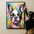 thumbnail image 4 of Boston Terrier Dog Cat Portrait Watercolor Painting Custom Canvas/Framed Canvas Prints - Wall Art for Home Decoration, Memorial Gift for Pet Lovers Dog Moms, home decor living room, 4 of 4