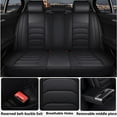 thumbnail image 5 of HuaGuan 5-Seat Set Seat Covers for Kia Sorento 2007-2021 - Breathable Leather Car Seat Covers Vehicle Seat Protector (5-Seat Set, Black), 5 of 6