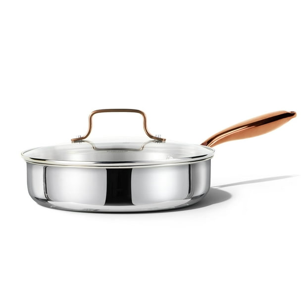 Sartén CAROTE con tapa triple de acero inoxidable de 25 cm