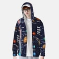thumbnail image 2 of Kdxio Solar System Print Women Men Sun Protection UPF 50+ Jackets Zip Up Long Sleeve Hoodie Hiking Lightweight with Pockets, 2 of 7