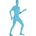 thumbnail image 7 of Rohuuque Unisex Adult Full Body Suit Dance Tight Fit with Feet and Hands Breathable Spandex Unitard Light Shows Jumpsuit for Men Women Blue, 7 of 7