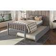 thumbnail image 4 of Dasun Twin Single bed with bed frame, platform bed frame with headboard and footboard for bedrooms and small apartments, no springs required, gray, 4 of 5
