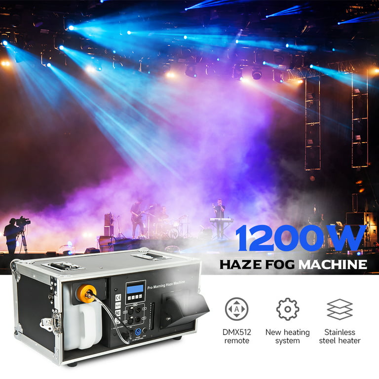 MOKA SFX 1200W Fog Machine Pro Morning Haze Machine with 5L Liquid Tank DMX  512 Smoke Machine for Stage Disco DJ 