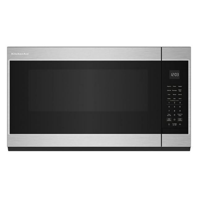 KitchenAid Four à Micro-Ondes de 1,9 Pi3 en Acier Inoxydable à Hotte Intégrée, 400 Pi3/min