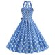 thumbnail image 4 of mfyjkho Vestidos de tallas grandes, Vestido informal de moda con estampado de encaje, camisola, sin mangas, cuello redondo, dobladillo grande y cremallera. l, 4 of 7