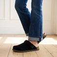 thumbnail image 5 of Cushionaire Boulder Genuine Leather Clogs for Women, Slingback Slip On Shoes with Adjustable Swivel Back Strap and Memory Foam Footbed, 5 of 20