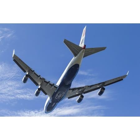 A British Airways Boeing 747 climbs out of San Francisco California Canvas Art - Rob EdgcumbeStocktrek Images (18 x 12)