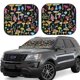 thumbnail image 1 of Balery Bright Mushrooms Parasol para parabrisas de coche de 2 piezas | Parasol plegable para parabrisas delantero de coche para la mayoría de sedanes-Small, 1 of 6