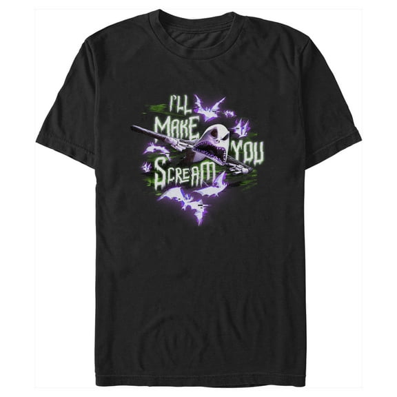 Men's The Nightmare Before Christmas Jack I'll Make You Scream Graphic Tee Black Small