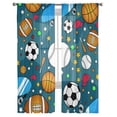 thumbnail image 2 of Cartoon Basketball Football Rugby Stars Sheer Curtains For Living Room Window Voile Tulle Curtain Bedroom Kitchen Decoration, 2 of 5