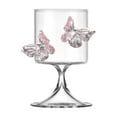 thumbnail image 3 of Outoloxit Valentine's Day Wine Glasses, Butterfly Decorated Stemware, Hand-Blown Romantic Champagne Flutes for Couples, Elegant Goblets for Juice & Cocktails, Set of 1, 5.2 Inch Height, 3 of 7