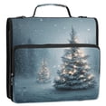 thumbnail image 2 of Water-Resistant 3-Ring Binder Organizer with Multiple Pockets Zipper Binder Bag for Office Christmas Tree with Lights, 2 of 8
