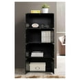 thumbnail image 4 of HID44 8 Door Bookcase, 4 Shelf Wooden Cabinet, Heavy Duty Floor Storage, Multipurpose Organizer - Black, 4 of 5