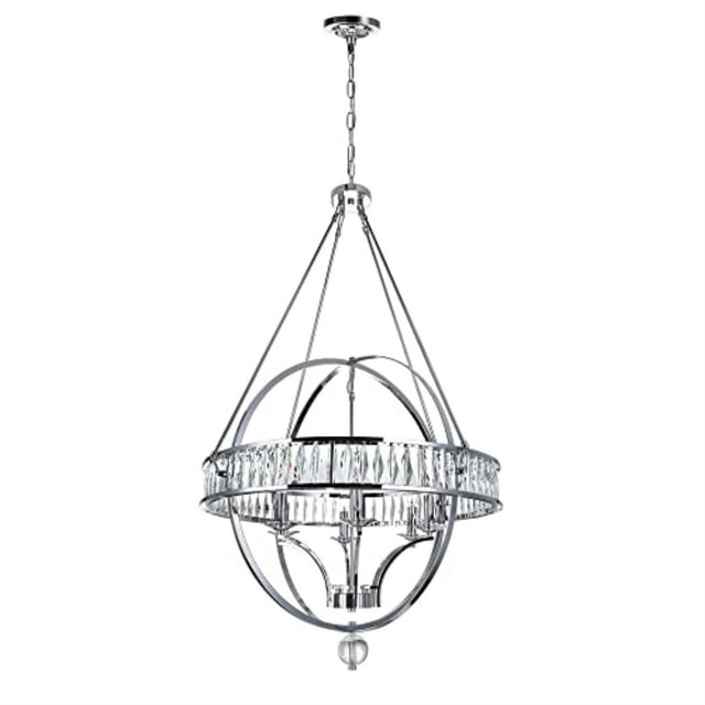 CWI Lighting Lustre Arkansas à 6 Lumières avec Fini Chrome