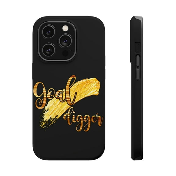 DistinctInk Tough Case for Apple iPhone 15 PRO (6.1" Screen), Compatible with MagSafe Charging - Goal Digger