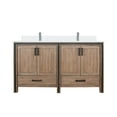 thumbnail image 4 of Ziva 60 in W Rustic Barnwood Double Bath Vanity, Cultured Marble Top and 22 in Mirrors, 4 of 8
